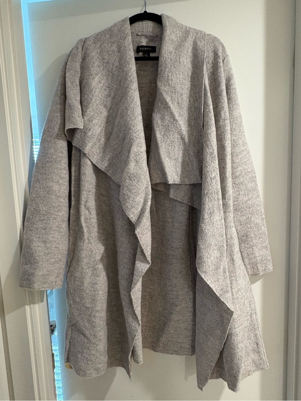 Halogen wool blend draped coat size M